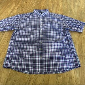 Jos. A. Bank Purple and White Checkered Shirt